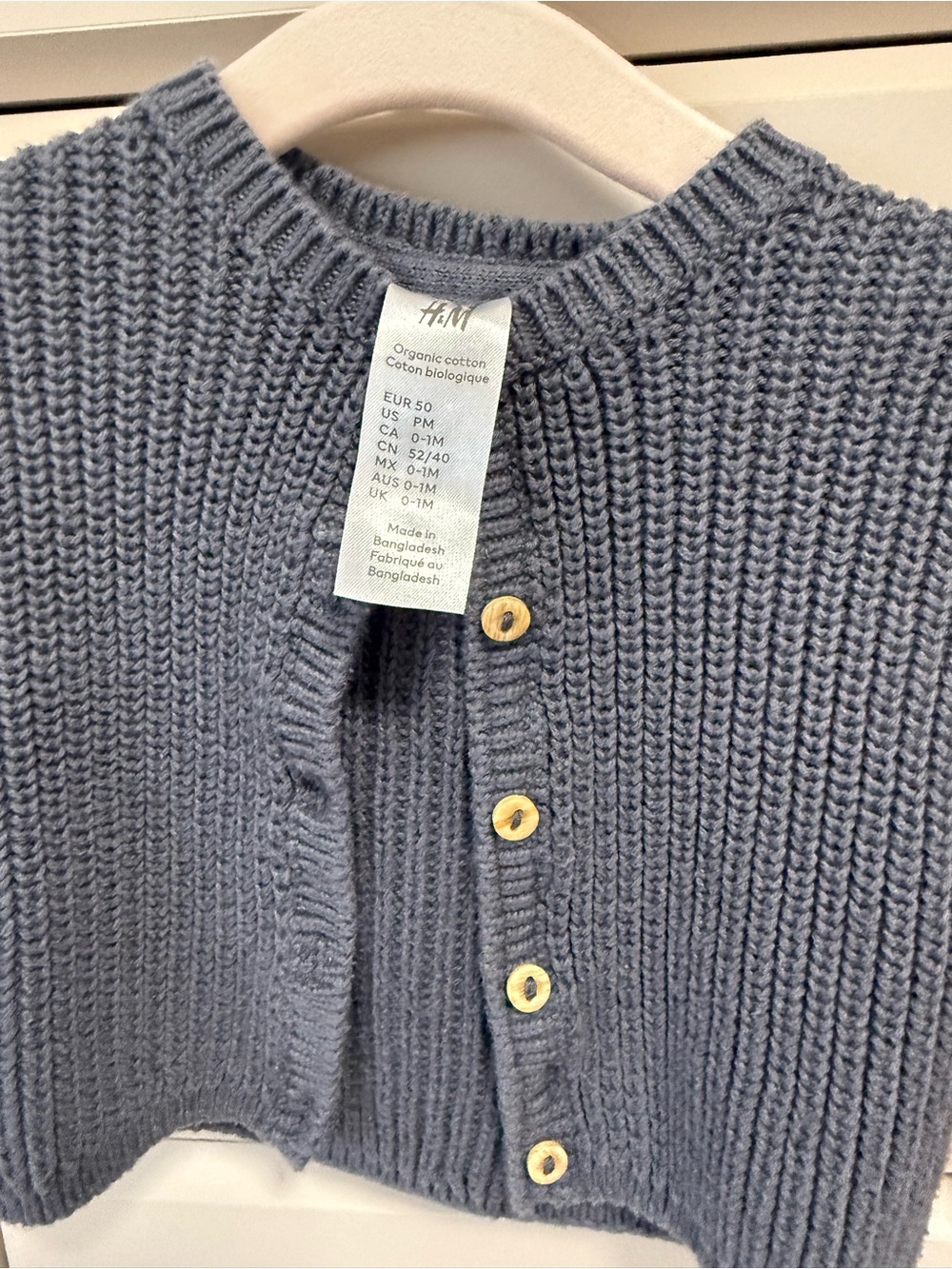 H&M Ribbed Button Cardigan